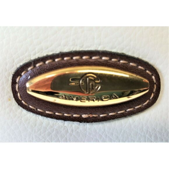 CL America Bone Color Faux Leather Shoulder Strap Handbag w/ Wallet / Billfold - Picture 3 of 12